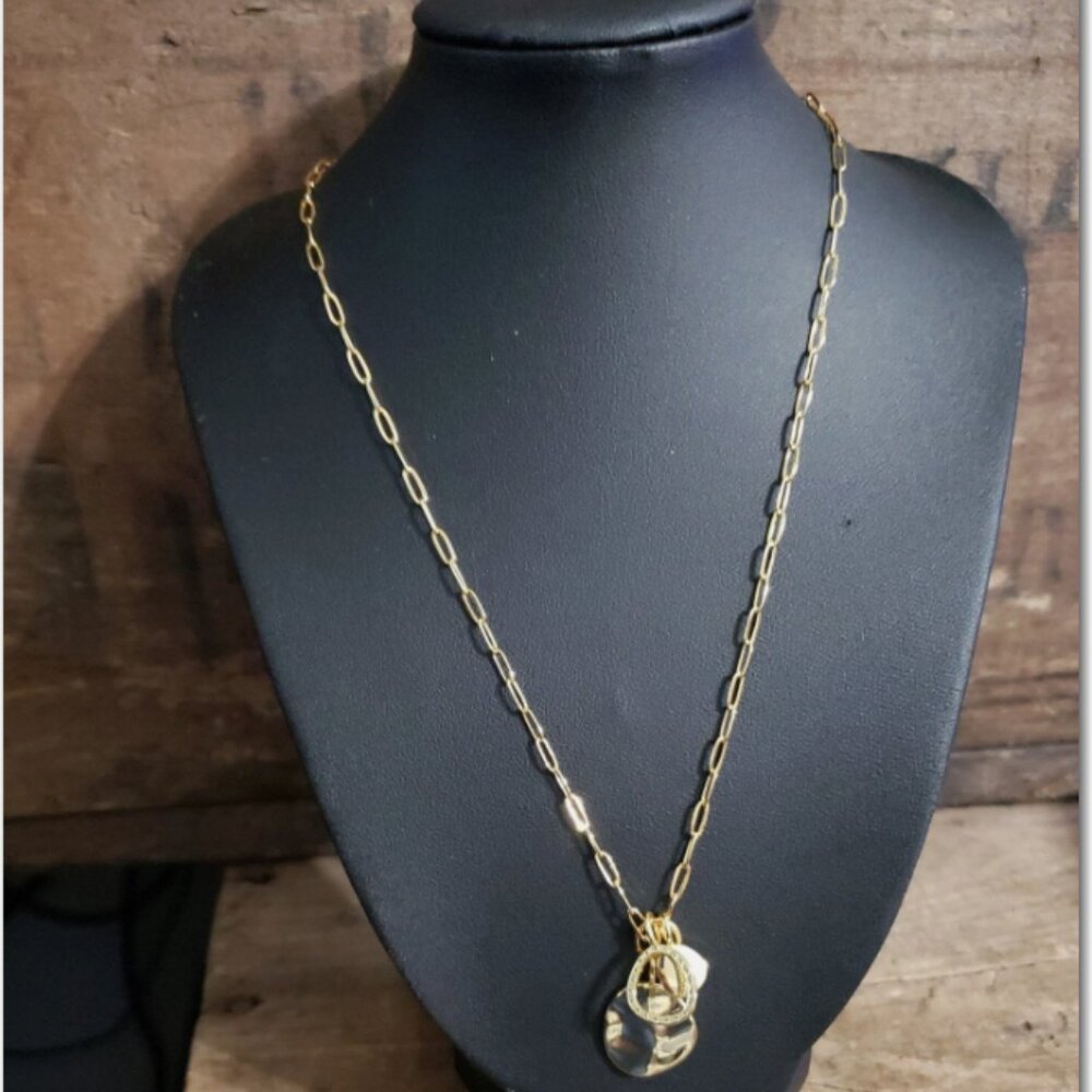 NEW Katie Loxton Gold Plated 3 Pendant Necklace 18 INCH